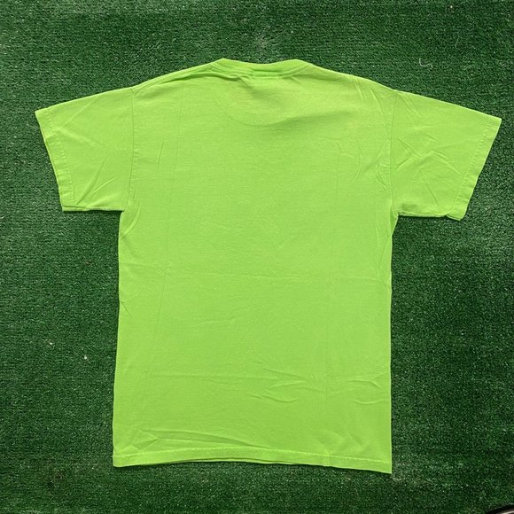 Vintage Y2K Disney Logo Shirt Lime Green Mickey Mouse Tee - Picture 6 of 6